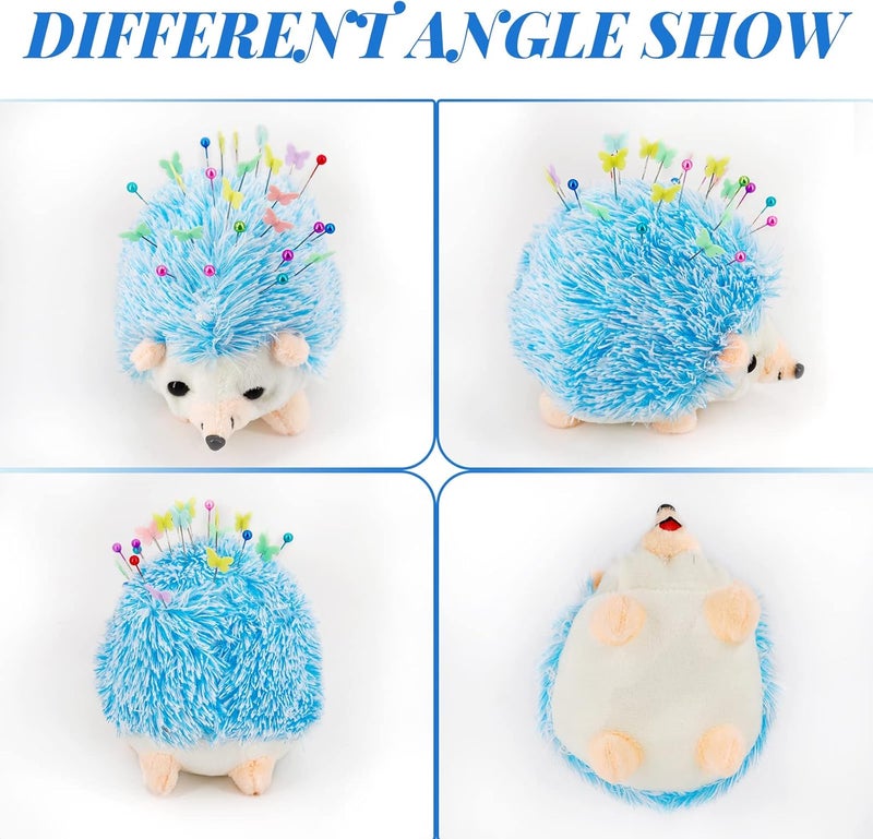 SolidGnik 2 Hedgehog Sewing Pincushion with 200 Pieces Sewing Pins Set for Sewing DIY Projects - Image 2